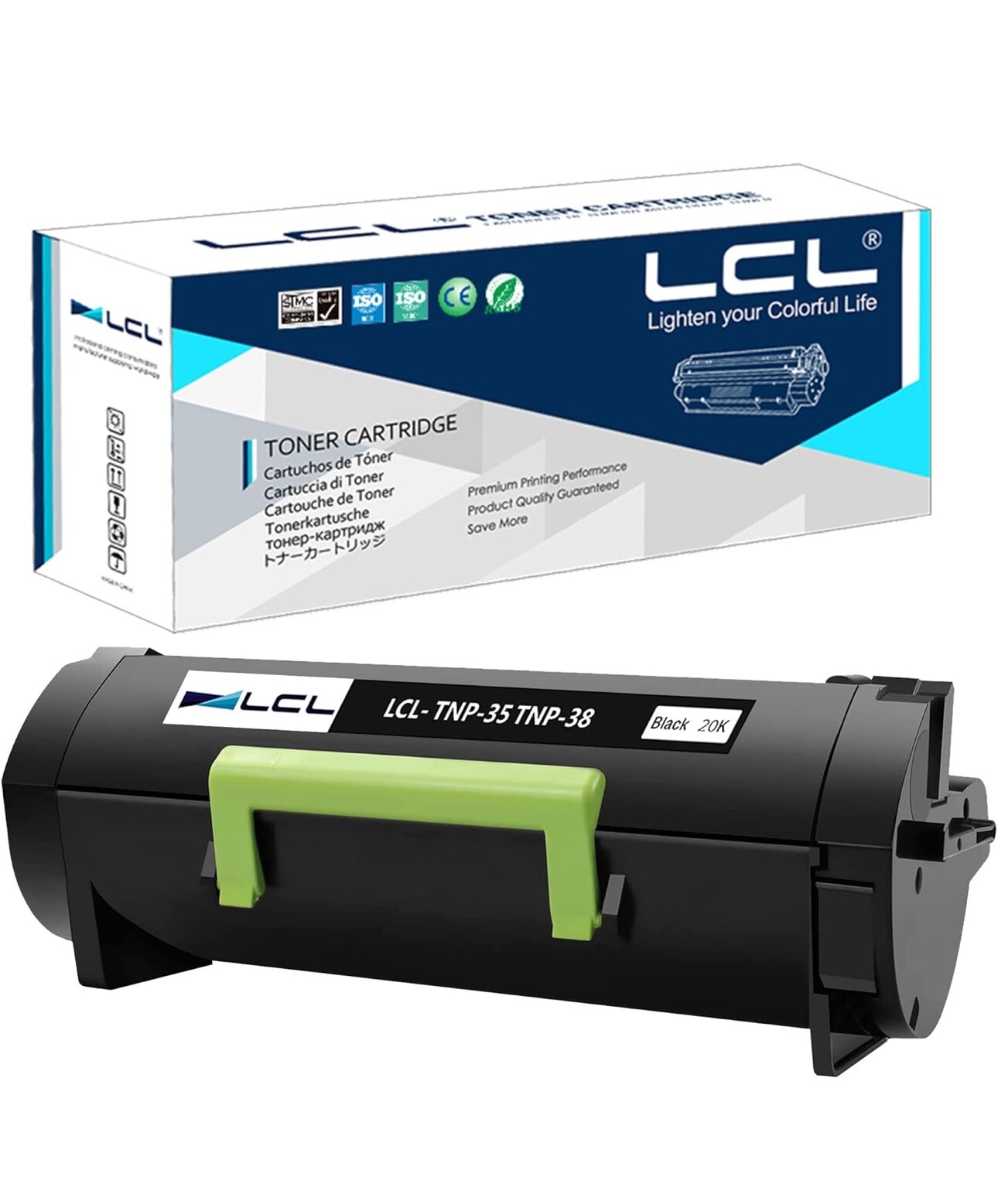 Compatible Toner Cartridge for Konica Minolta TNP35 TNP-35 TNP38 TNP-38 A63W01W