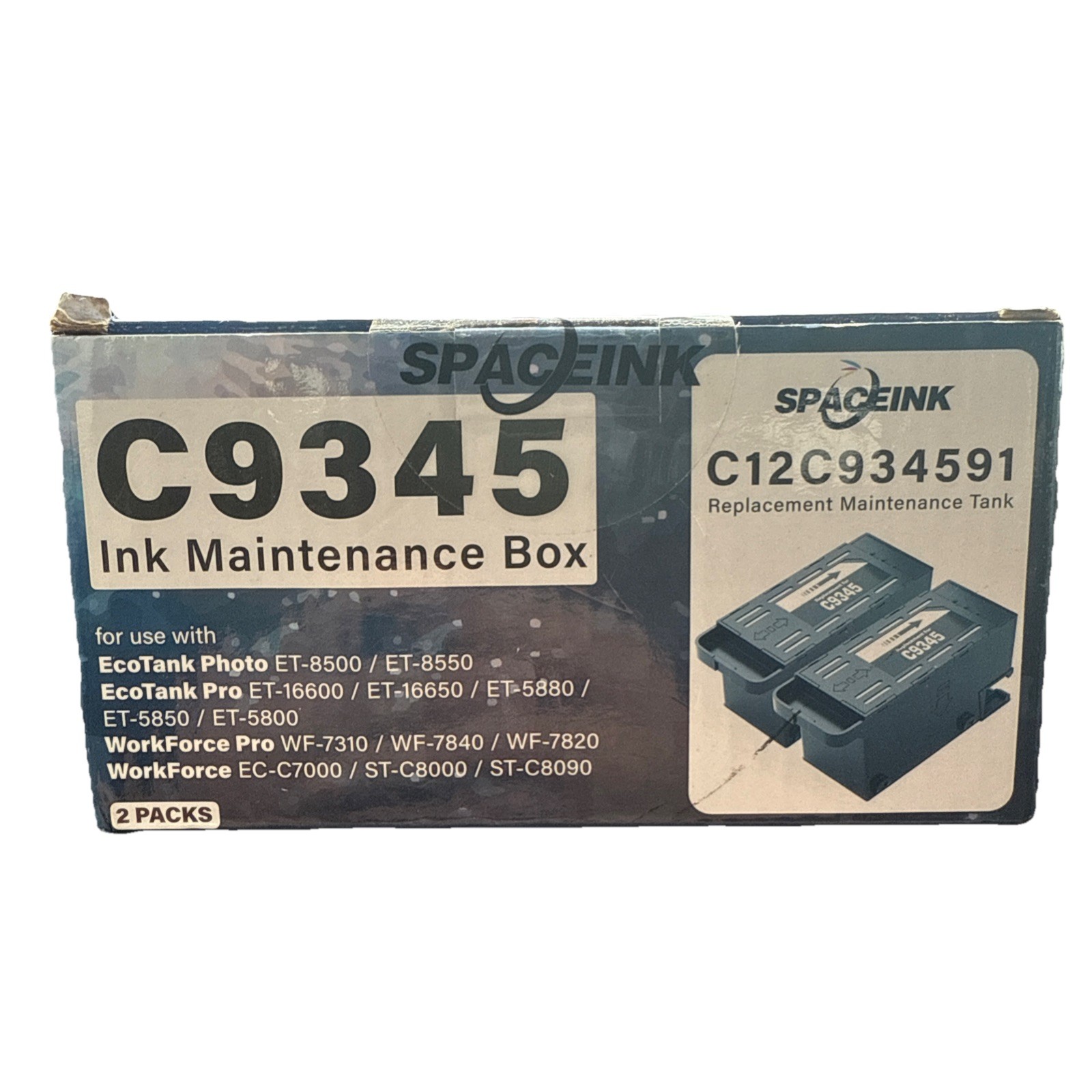 Spaceink 2 Pack C9345 C12C934591 Ink Maintenance Box Replacement for Ecotankpro