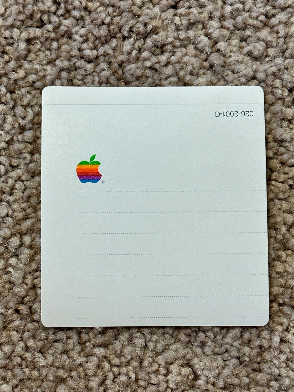 5 Vintage Apple Macintosh Floppy Disk Label / Sticker w Logo (no disk) 026-2001
