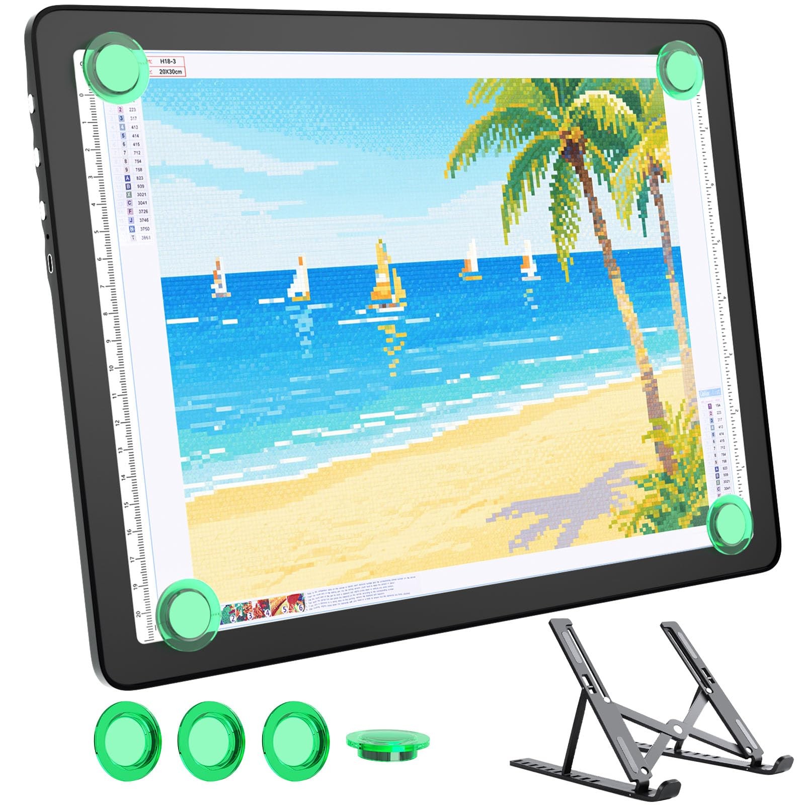Rechargeable A4 Light Box for Tracing,Bawaslom LED Light Pad with Adjustable Sta