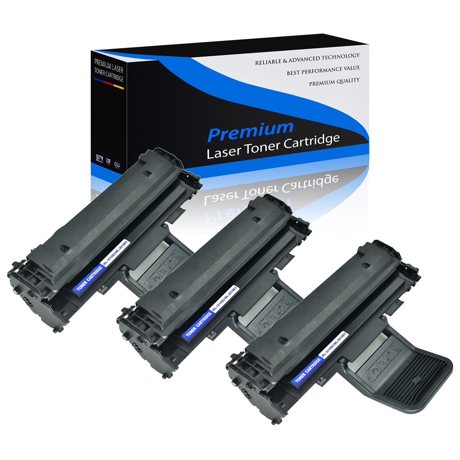 3PK ML2010 Toner Black for SAMSUNG ML-1610 ML-1610R ML-1615 ML-1620 ML-1625R