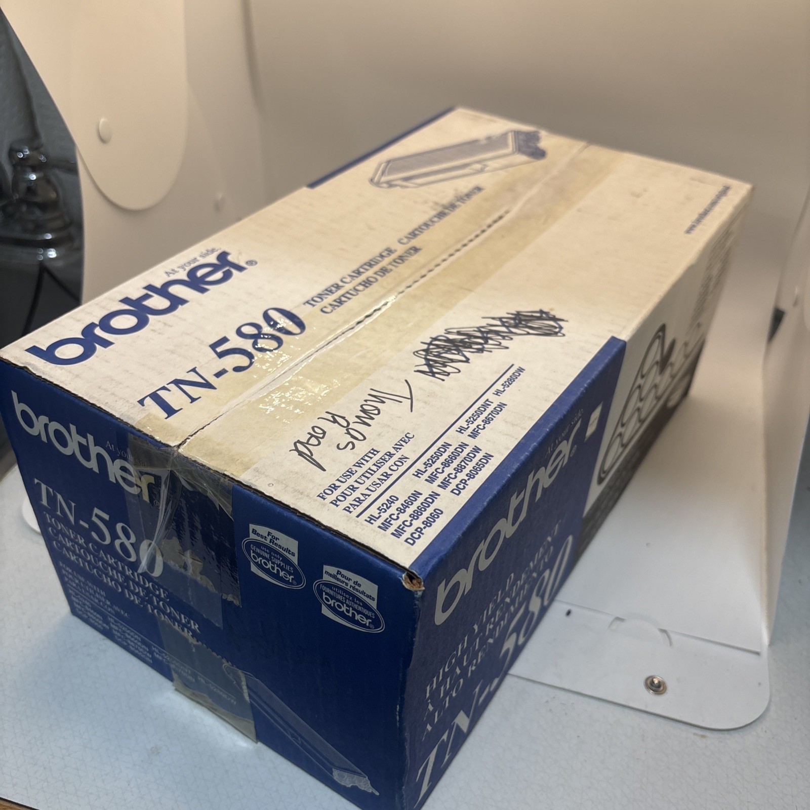 GENUINE Brother TN-580 High Yield Toner Cartridge Black Opened Unused