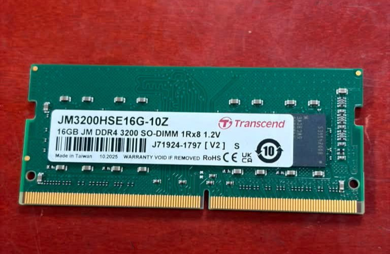 Transcend 16GB DDR4 3200 MHz SO-DIMM | JM3200HSE-16G -10Z