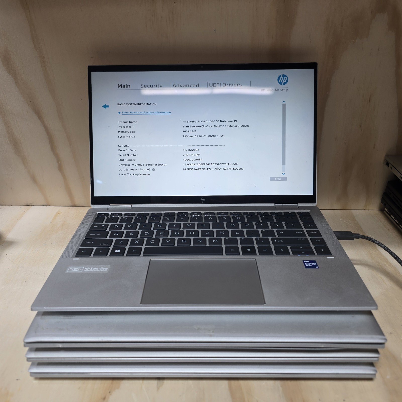 Lot of 4 HP EliteBook x360 1040 G8 (i7-1185G7 /16GB RAM/ No SSD) Parts or Repair