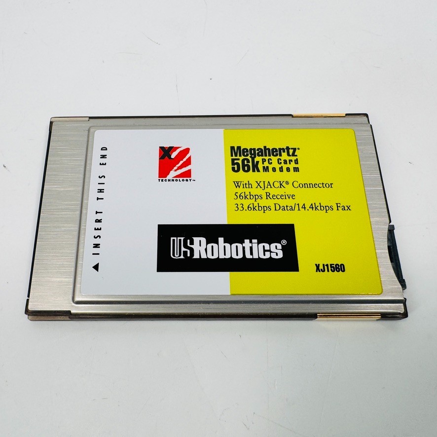 US Robotics Megahertz 56K Modem PCMCIA PC Card with XJACK Connector
