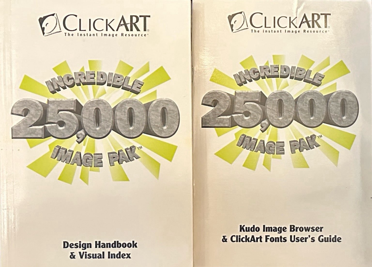 Click Art 25000 Image Pak Manual Includes 3 CDs Design Handbook & Visual Index