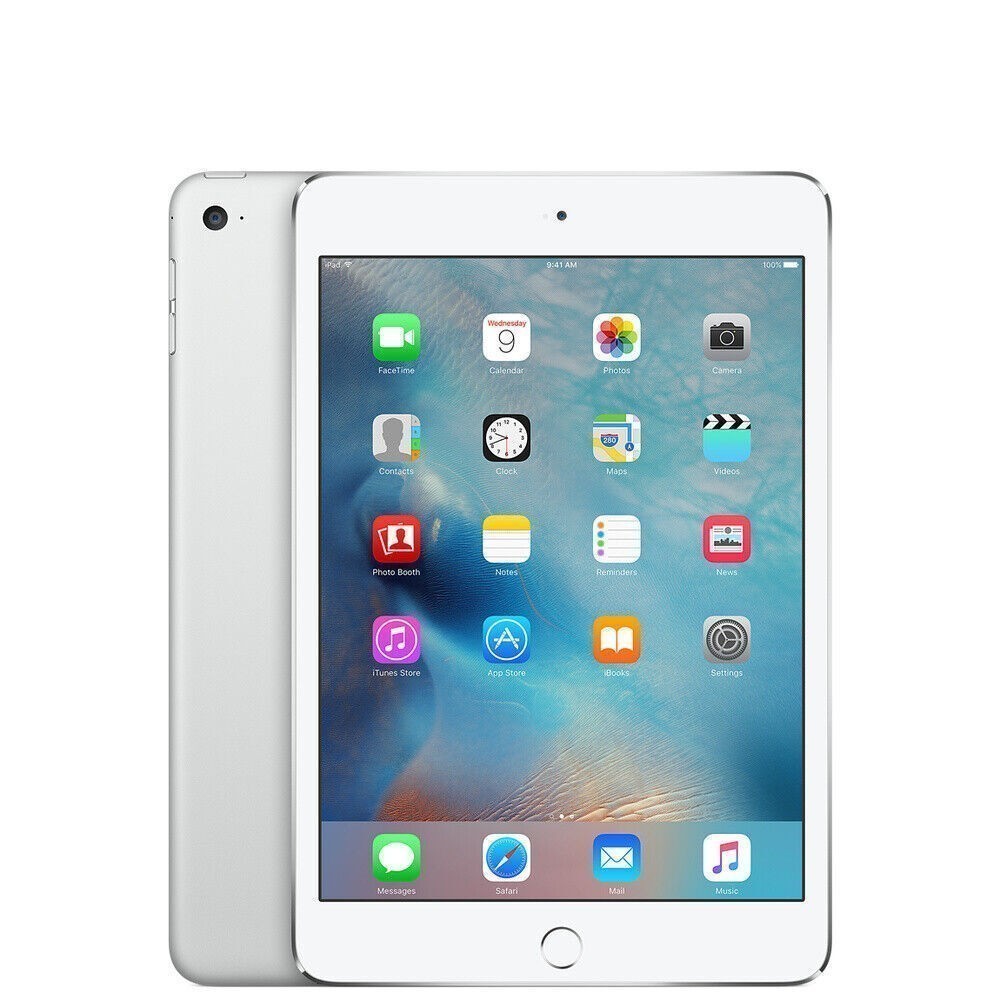 Apple iPad Mini 4 4Th Gen Wi-Fi Wifi 128GB Silver Tablet 1-Year Warranty