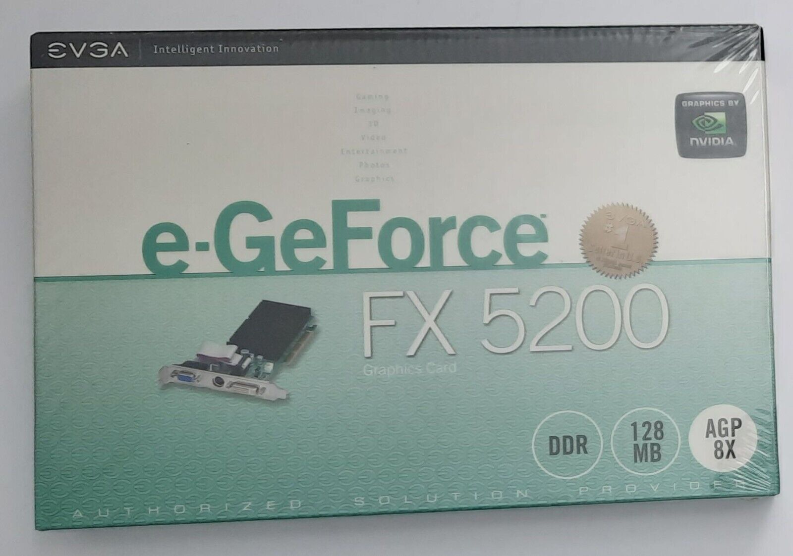 EVGA e-GeForce FX5200 AGP Graphics Card (128MB, Retro, NOS)