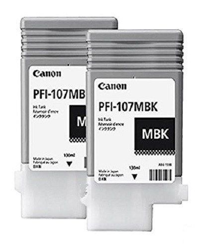 2 x Original Ink Canon IPF670 iPF680 iPF685 iPF780 / PFI-107MBK Matte Black Ink