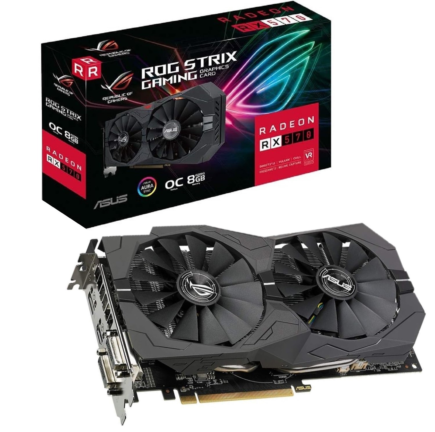 ASUS ROG Strix AMD Radeon RX 570 OC Edition 8GB GDDR5 Gaming Graphic Card GPU