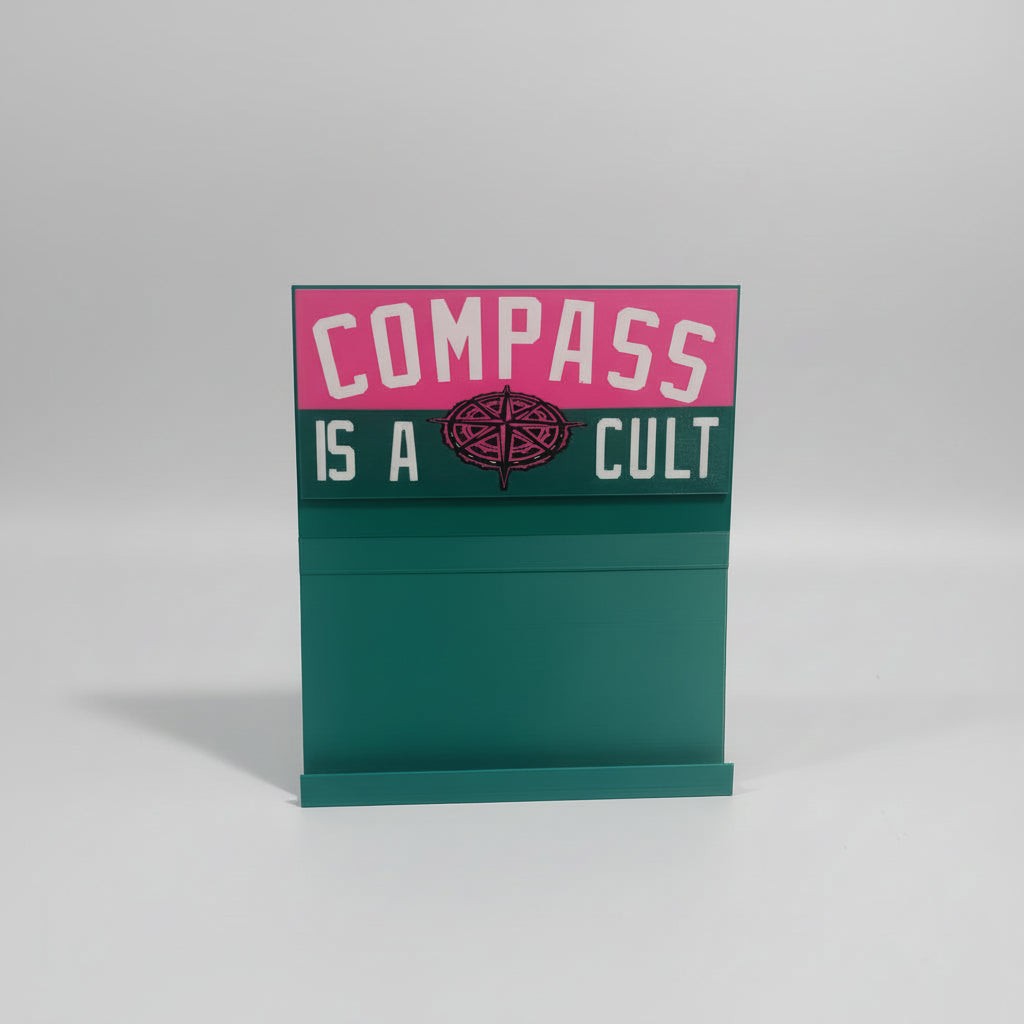 Multi Trading Card Display Stand 3D printed with LED Logo Lightbox
