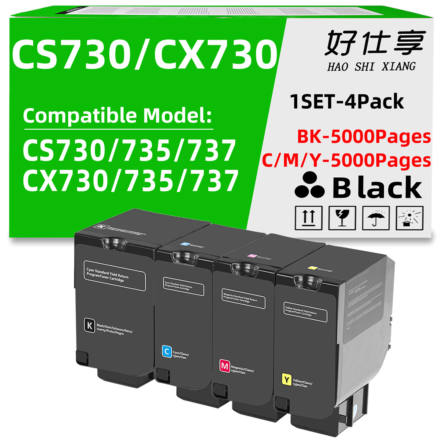 CS730 Toner Cartridge Compatible for Lexmark CS730 CS735 CS737 CX730 CX735 CX737