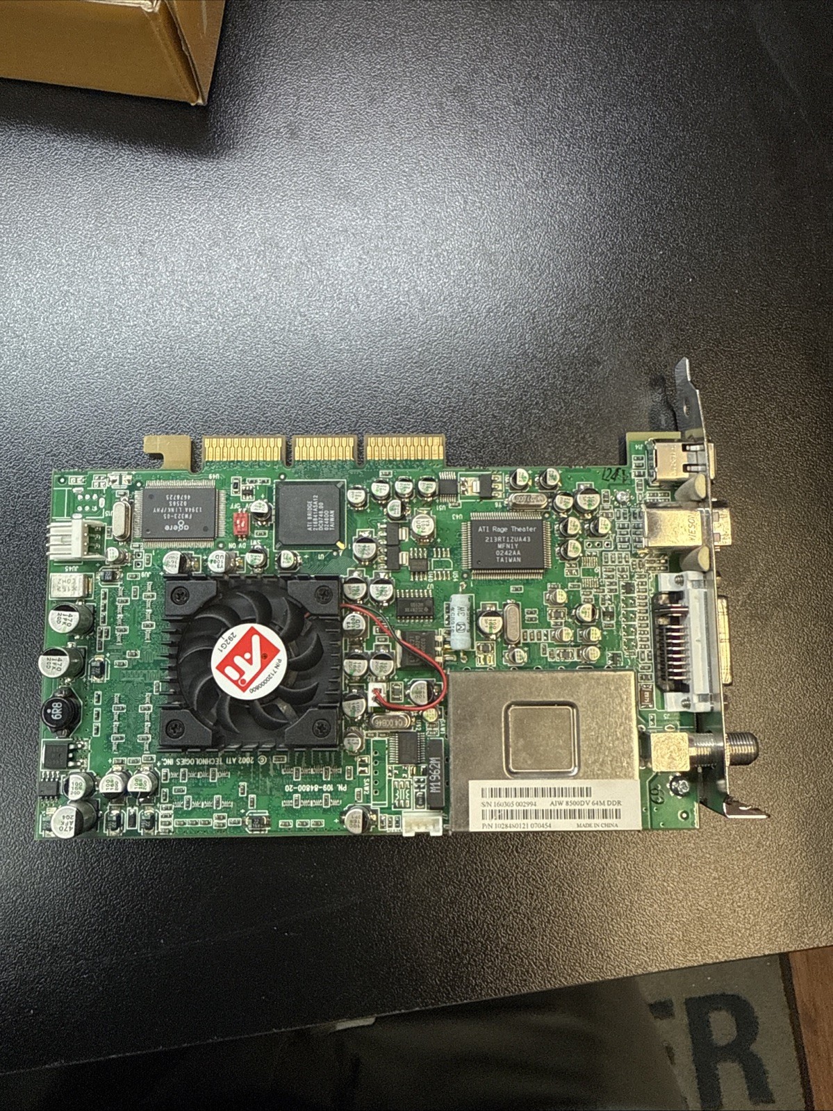 ATI All-In-Wonder Radeon 8500DV 64MB AGP Video Graphics Card 109-84800-20 READ
