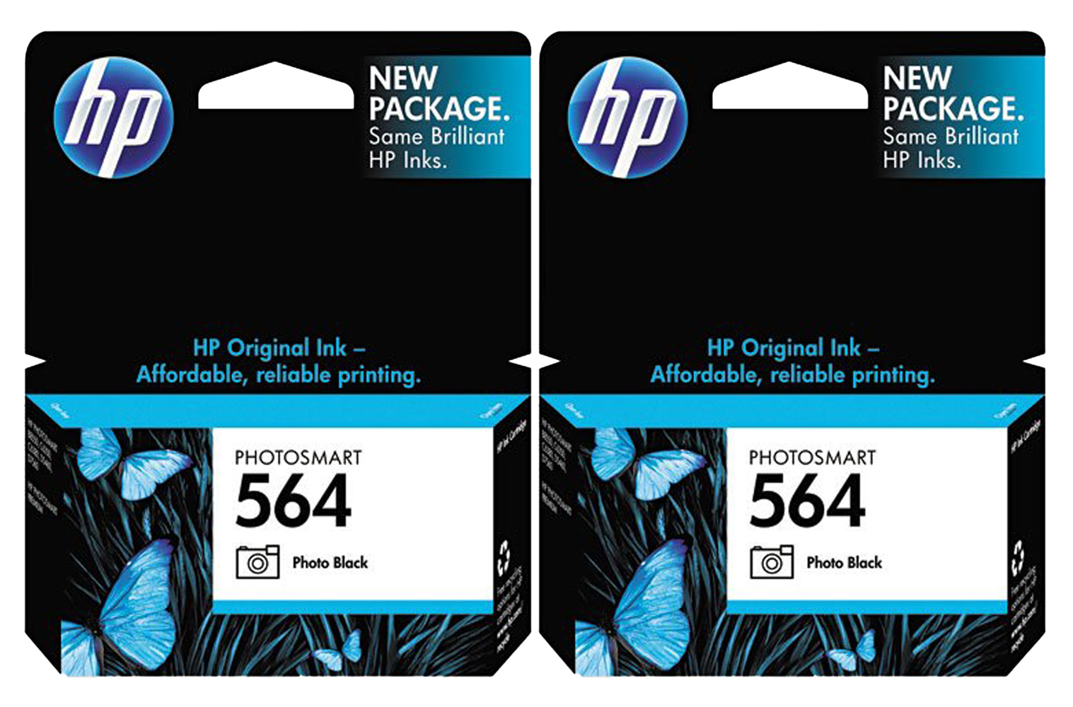 GENUINE NEW HP 564 (CB317WN) Photo Black Ink Cartridge 2-Pack