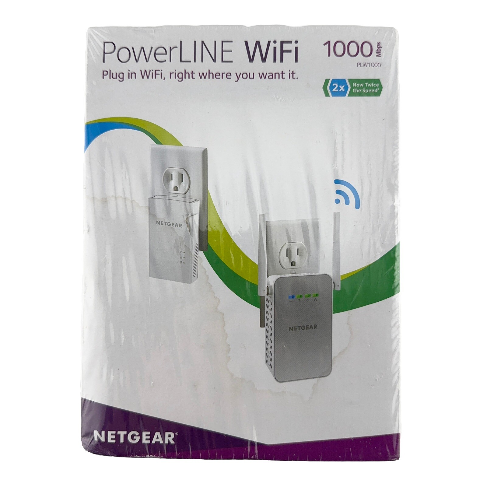 NETGEAR PowerLINE 1000 Mbps WiFi, 802.11ac, 1 Gigabit Port - Essentials Edition