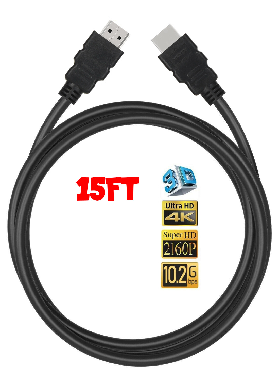 HIGH SPEED HDMI Cable 2.0 2K 4K 3D UHD Ultra HD 2160P HDR 60Hz 18Gbps HDCP HDTV