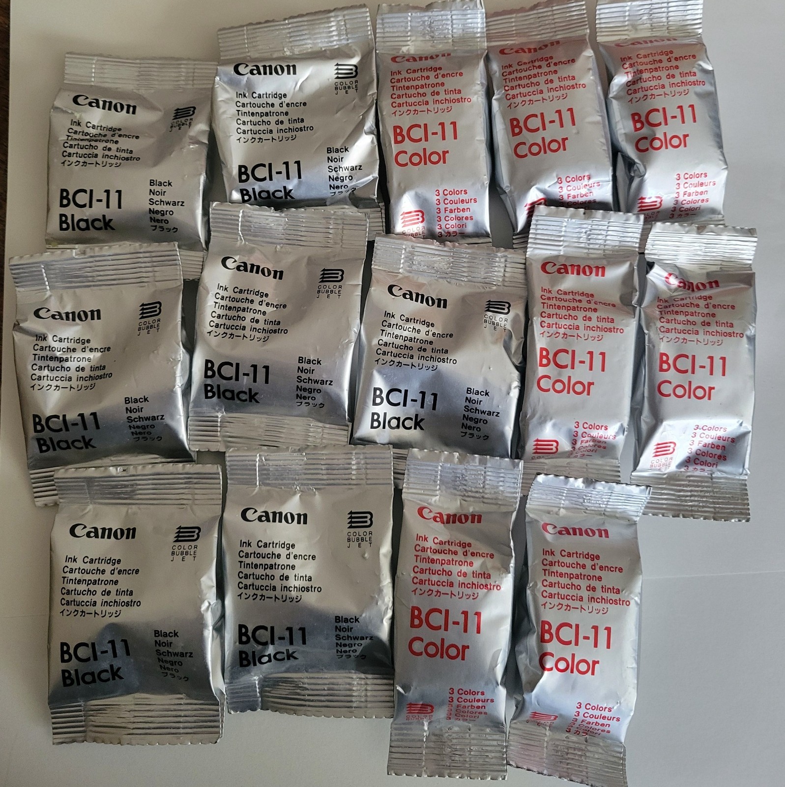 20 Genuine Canon BCI-11 Blk (7) Color (13) Ink Cartridges in Factory sealed bag