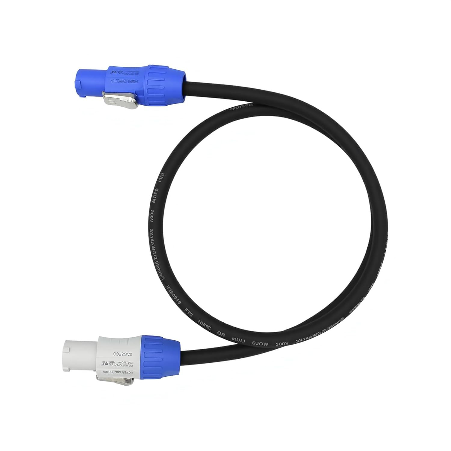 Toronce Seetronic SAC3FCA to SAC3FCB Hand-Built Powercon Cable AC 14 AWG Power