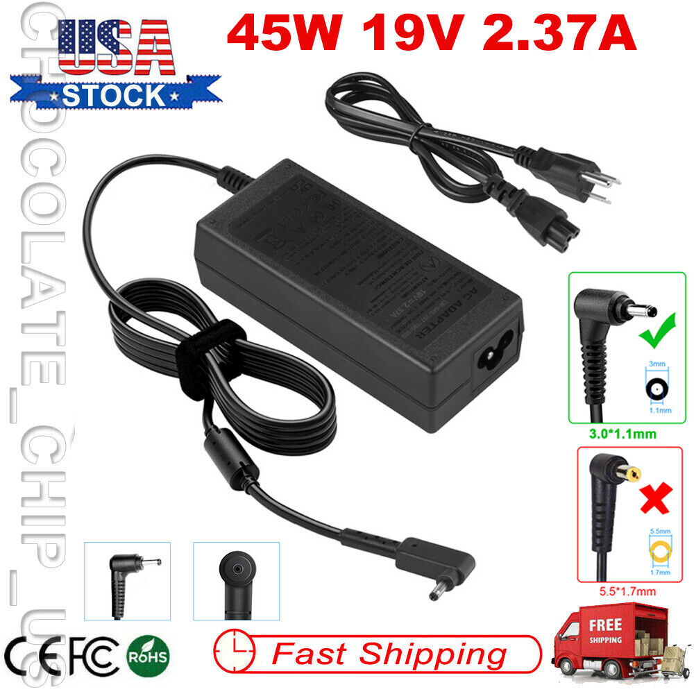 45W AC Adapter For Acer ADP-45FE F ADP-45HE D Charger Power Supply 19V 2.37A