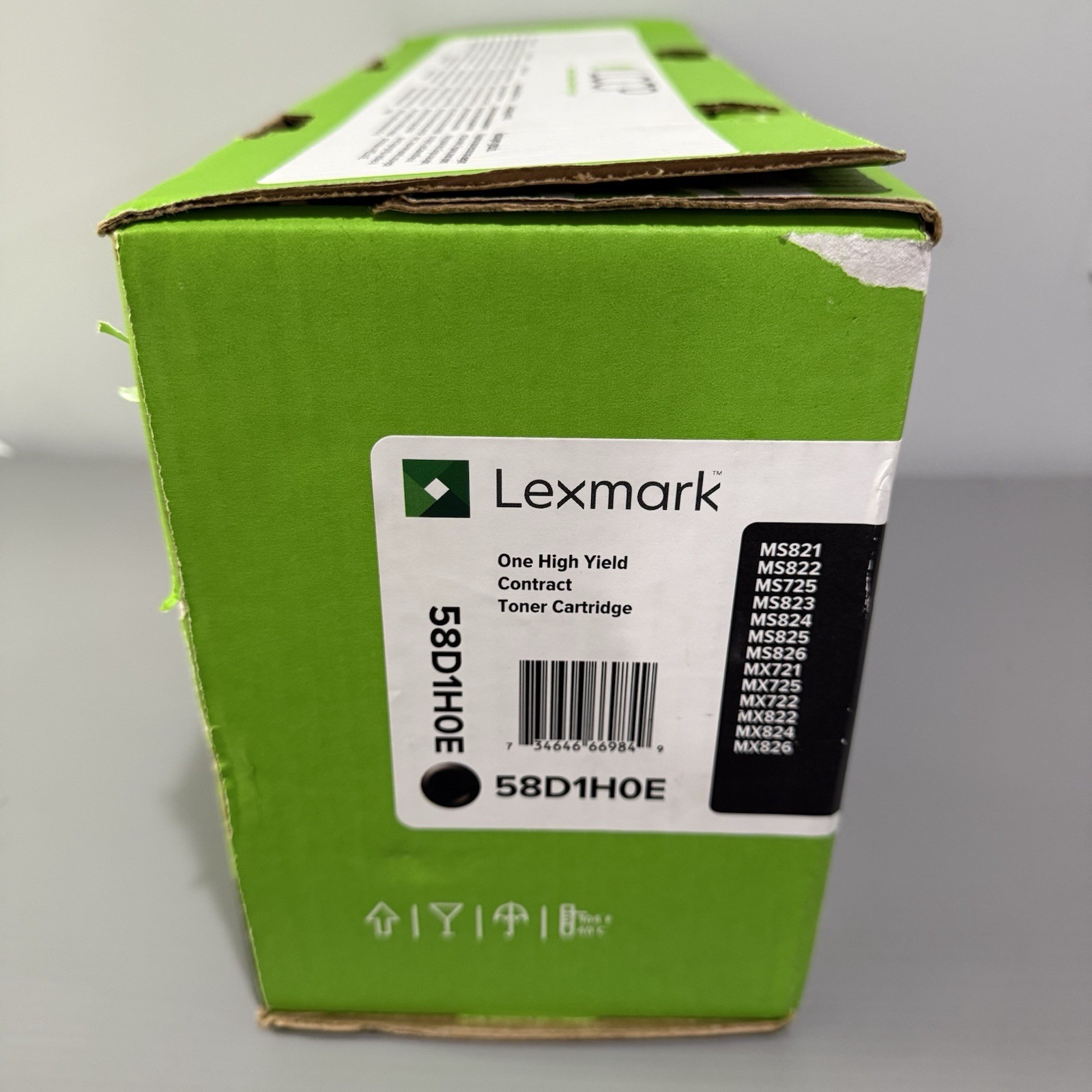 Lexmark 58D1H0E High Yield Toner Cartridge for MS821 MS822 MS725 MS823 Open Box
