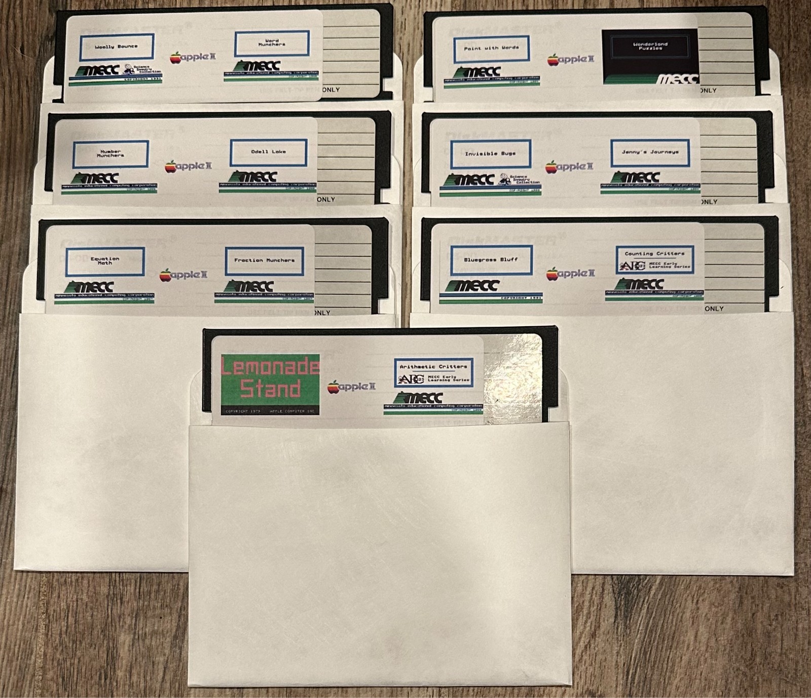 Vintage Apple II Educational Game Pack 1 MECC *New Disks