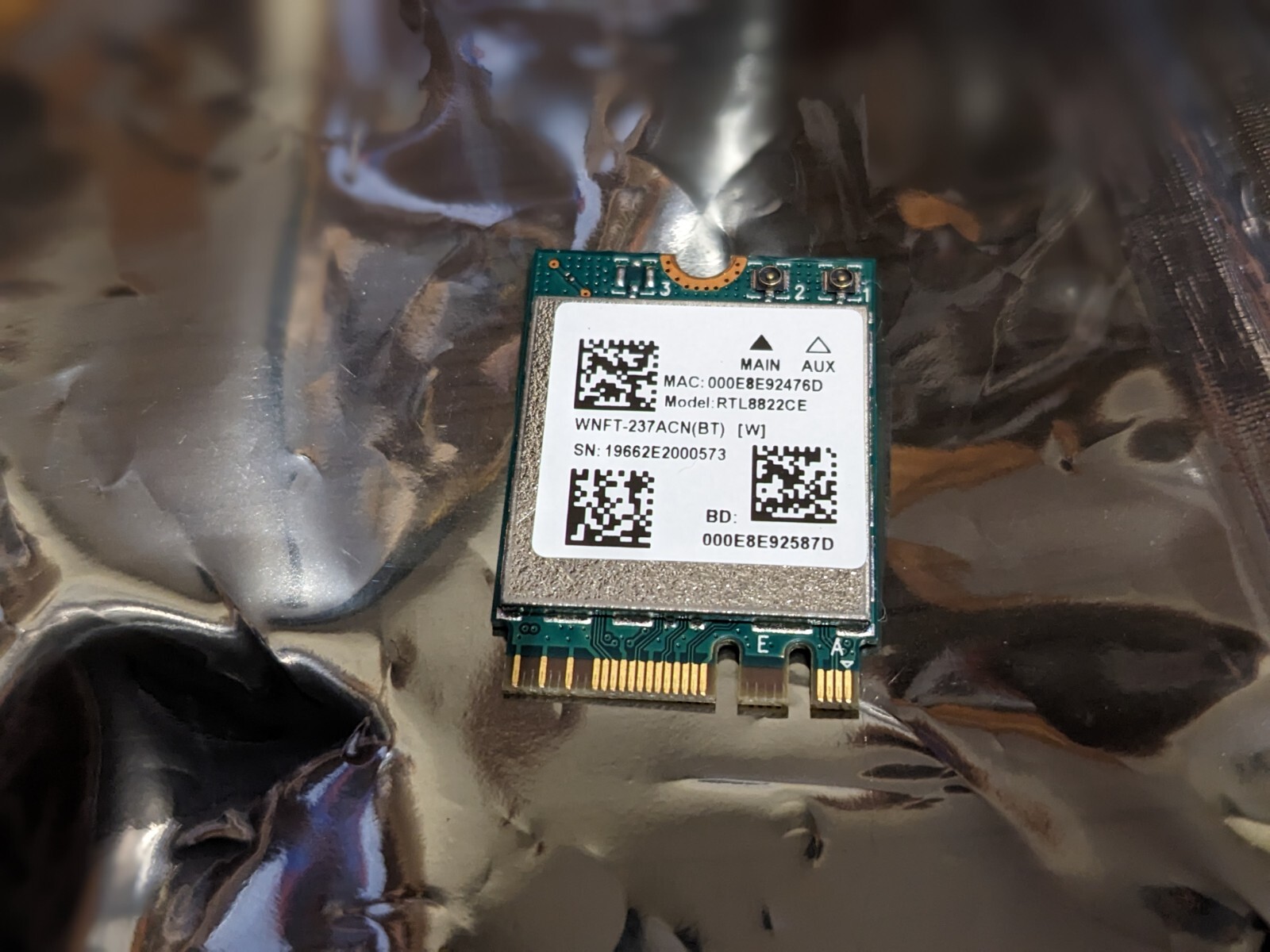 SparkLAN Realtek RTL8822CE 802.11AC 867Mbps WiFi Bluetooth 4.2 NGFF Card