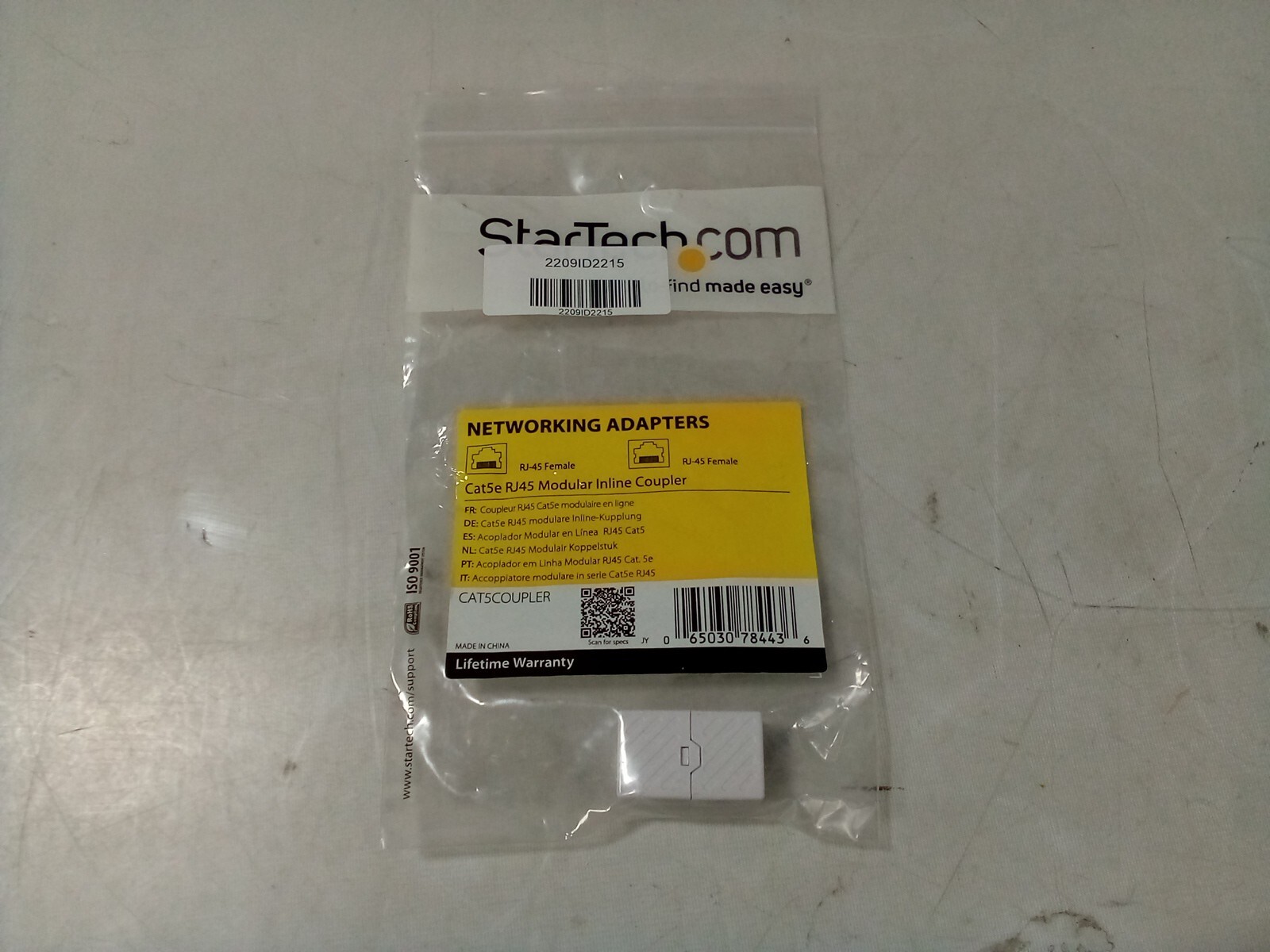 G66630 StarTech.com Cat5e RJ45 Modular Inline Coupler - 1 x RJ-45 Female - 1 x R