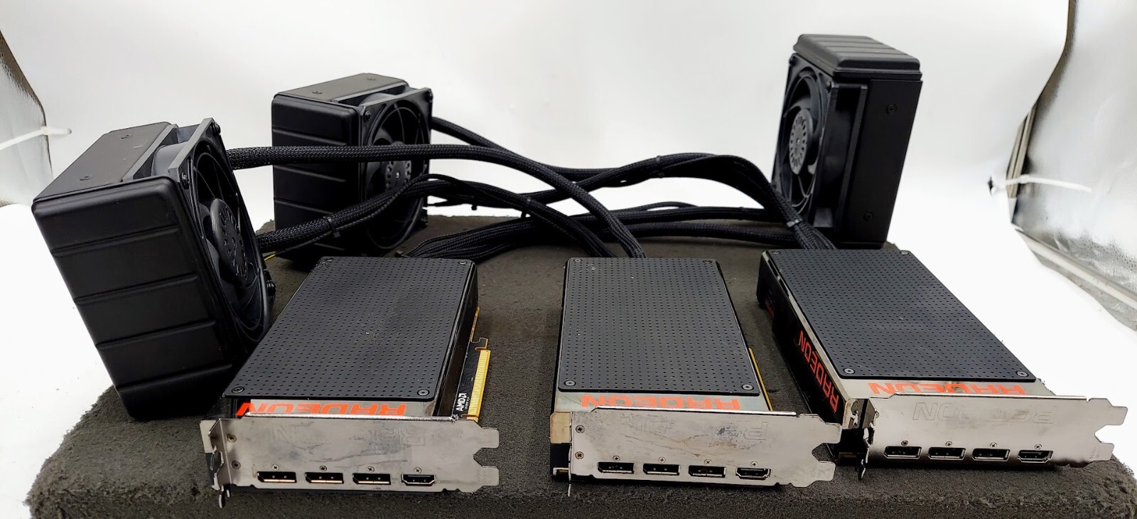 LOT OF 3 AMD C880 Radeon R9 Fury X 4GB HBM Water-Cooled Graphics Video Card