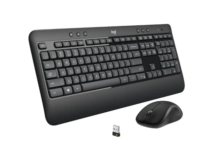 Logitech MK540 Combo 2 Advanced Wireless Keyboard +Black Mouse USB Nano Receiver