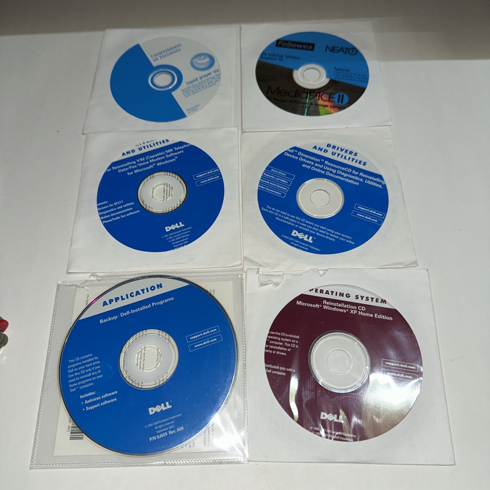 Software Restore Discs for Vintage Dell Laptop • WinXP Home • PowerDVD • Drivers