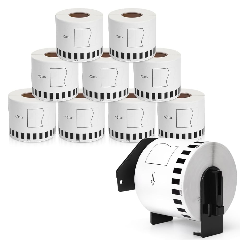 MarkDomain DK-22205 2.4" x 100ft Continuous Label Paper Roll Compatible Brother