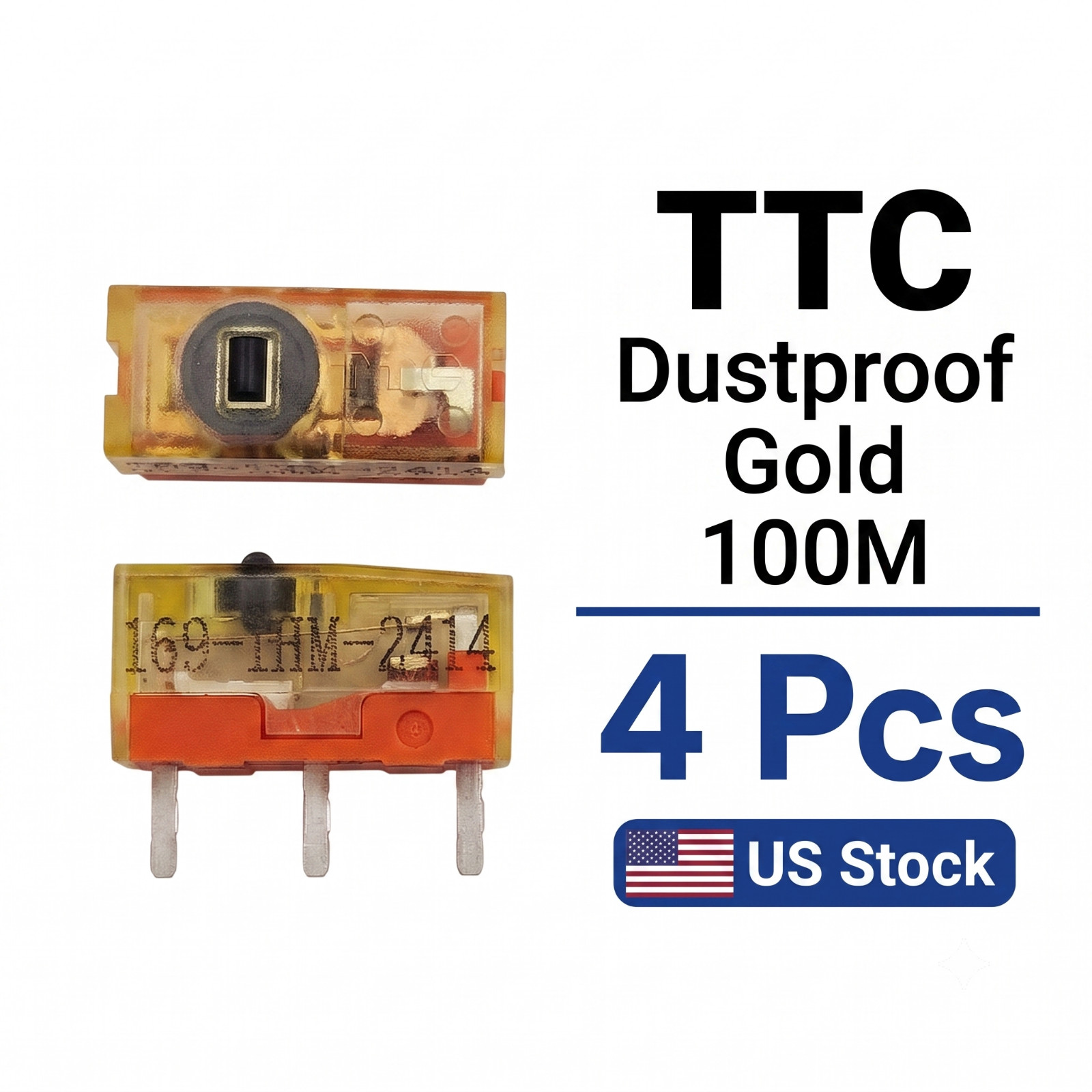 4Pcs - TTC 100M Gold Dust-Proof Mouse Micro-Switch 100 Million Clicks gaming fix