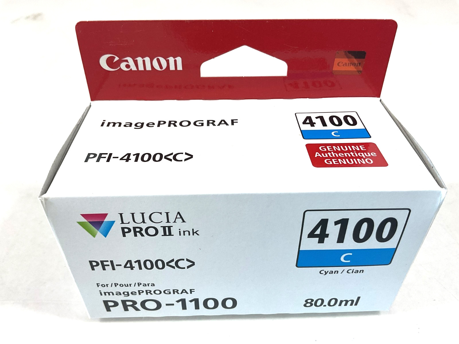 Canon Original PFI-4100 C 80mL Cyan Pigment Ink Tank - 6778C002