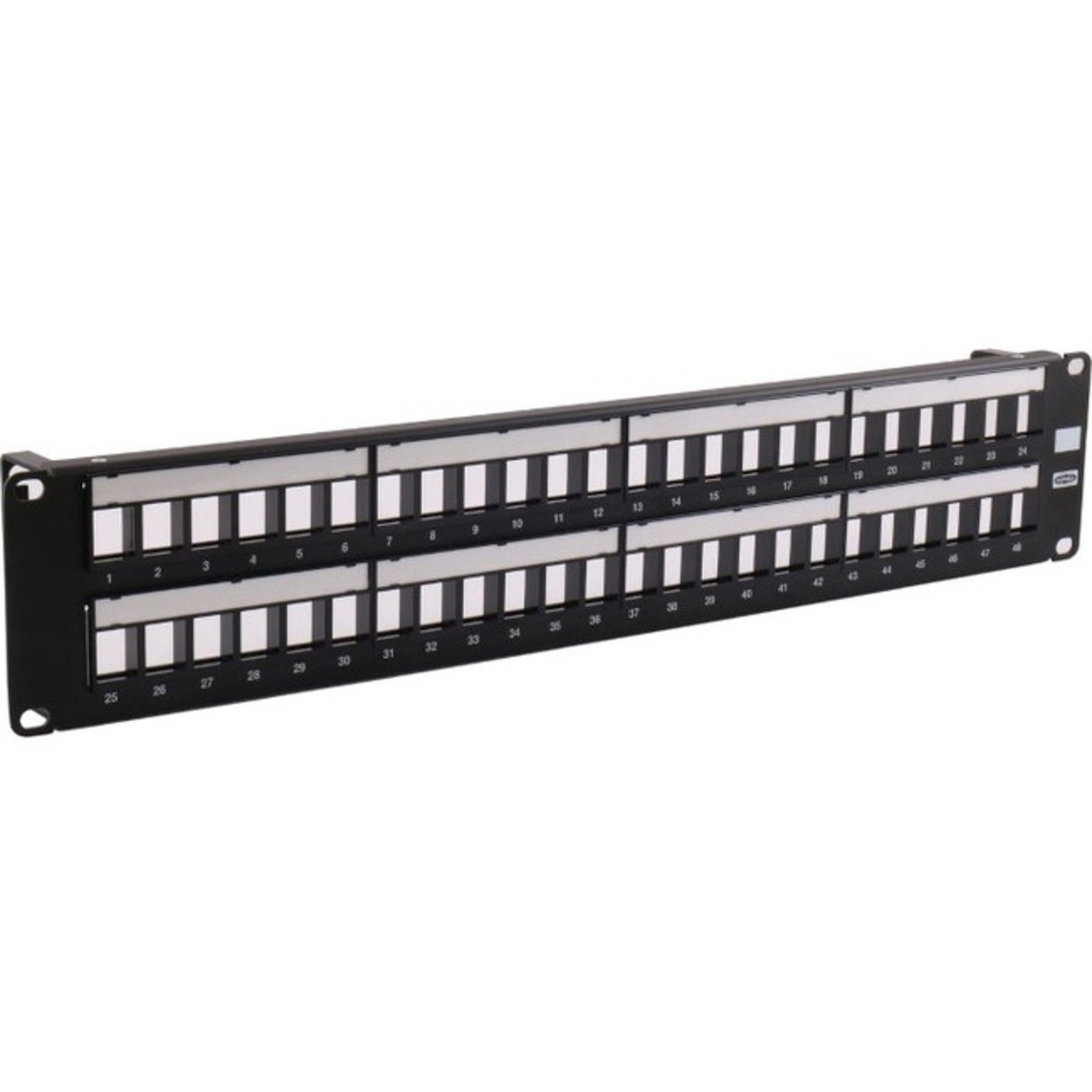 Hubbell - HPJ48 - Hubbell Patch Panel - 48 Port(s) - 2U High - Black -