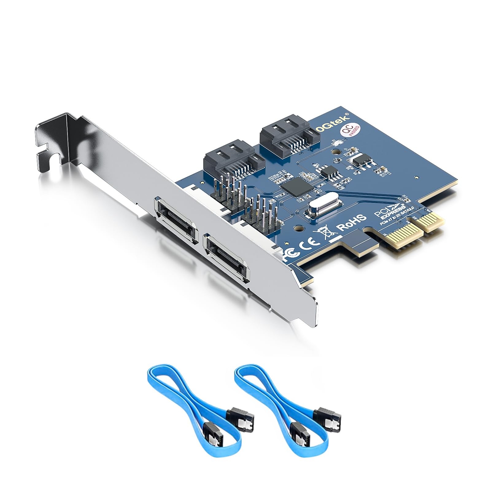 10Gtek PCIe SATA Expansion Card, 2 Port SATA3.0 6Gbps/eSATA3.0 Controller Car...