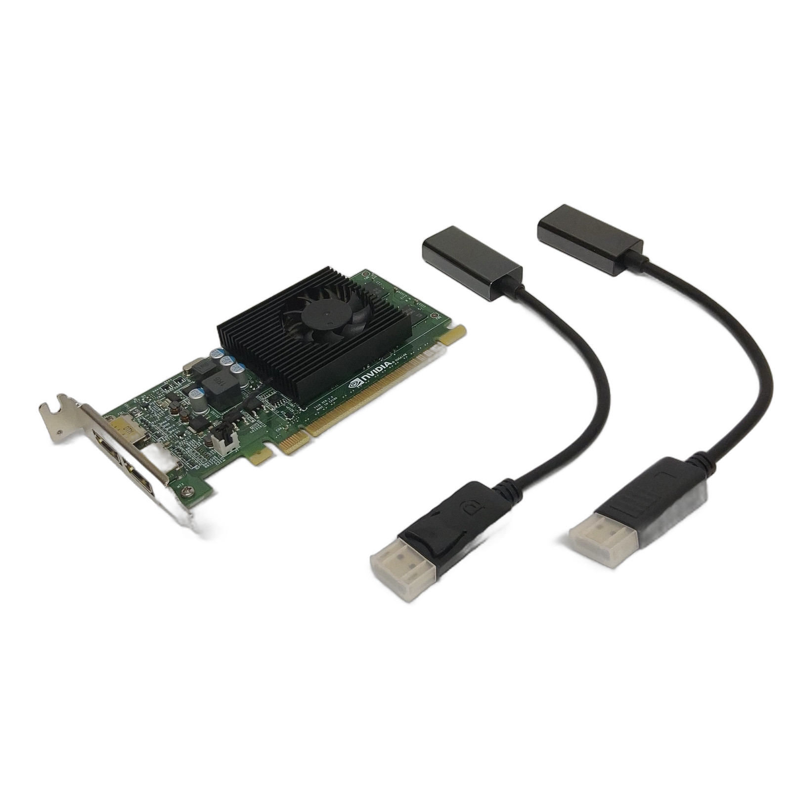 NVIDIA GeForce GT 730 2GB GDDR5 Graphics Card w/ 2x DP to HDMI Adapters