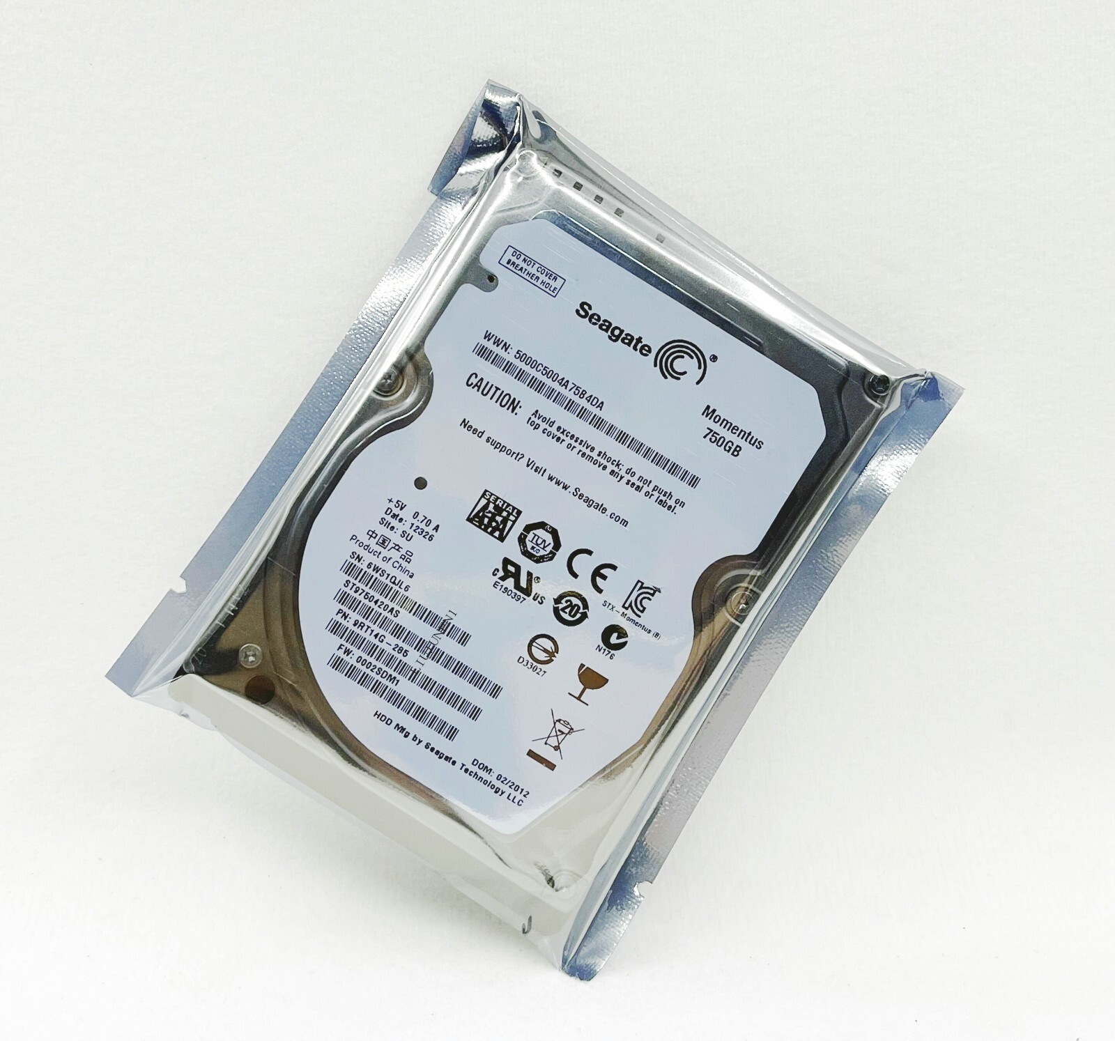 Seagate Momentus 750GB 7200 RPM 16MB SATA2 (ST9750420AS) Notebook Hard Drive