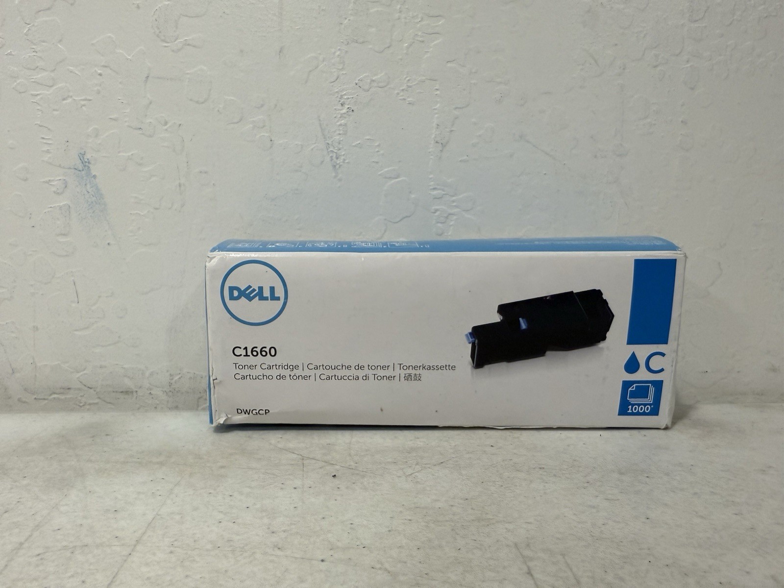 Dell DWGCP Cyan Toner Cartridge  - Opened Box Orange Pull Tab In Tact Never Used