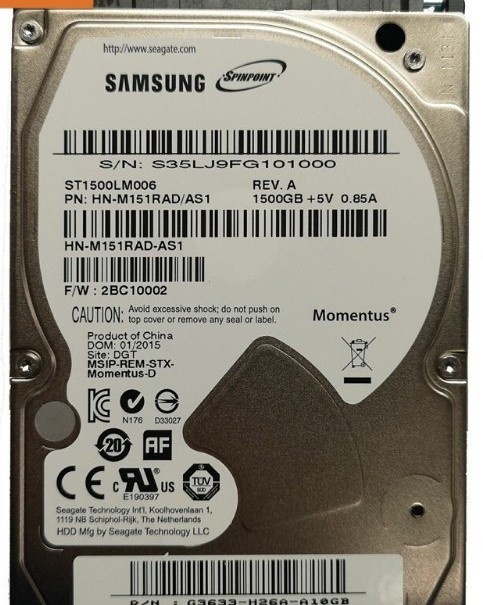 Samsung Spinpoint M9T, ST1500LM006 TB 5400 RPM 2.5" Internal HDD Hard Drive New