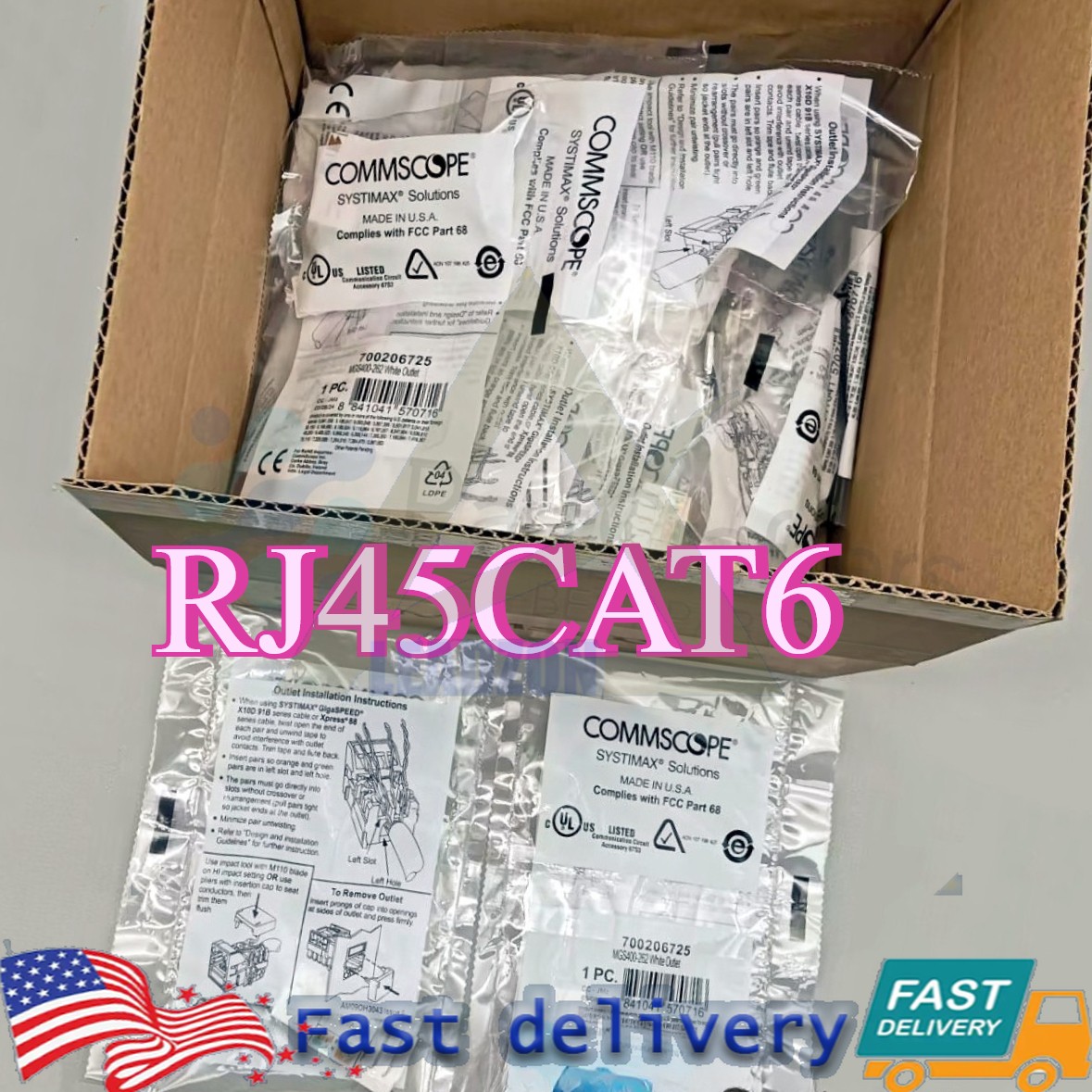 RJ45CAT6 MGS400-26 25PCS For CommScope Category 6 Gigabit Network Jack Module