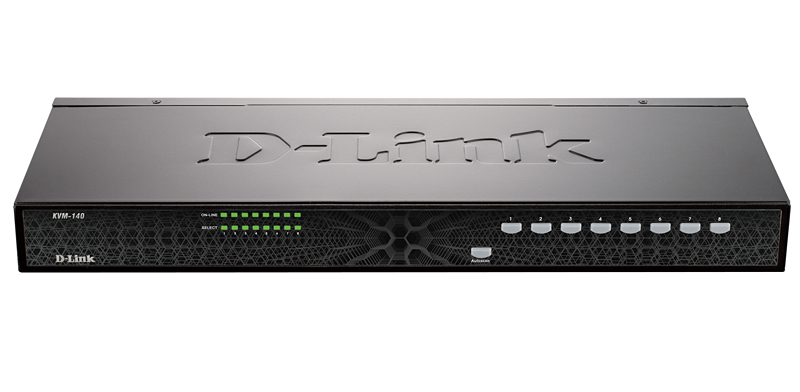 D-LINK KVM-140 Rack Mount KVM Switch Digital 8 Port Mouse Keyboard VGA PS/2