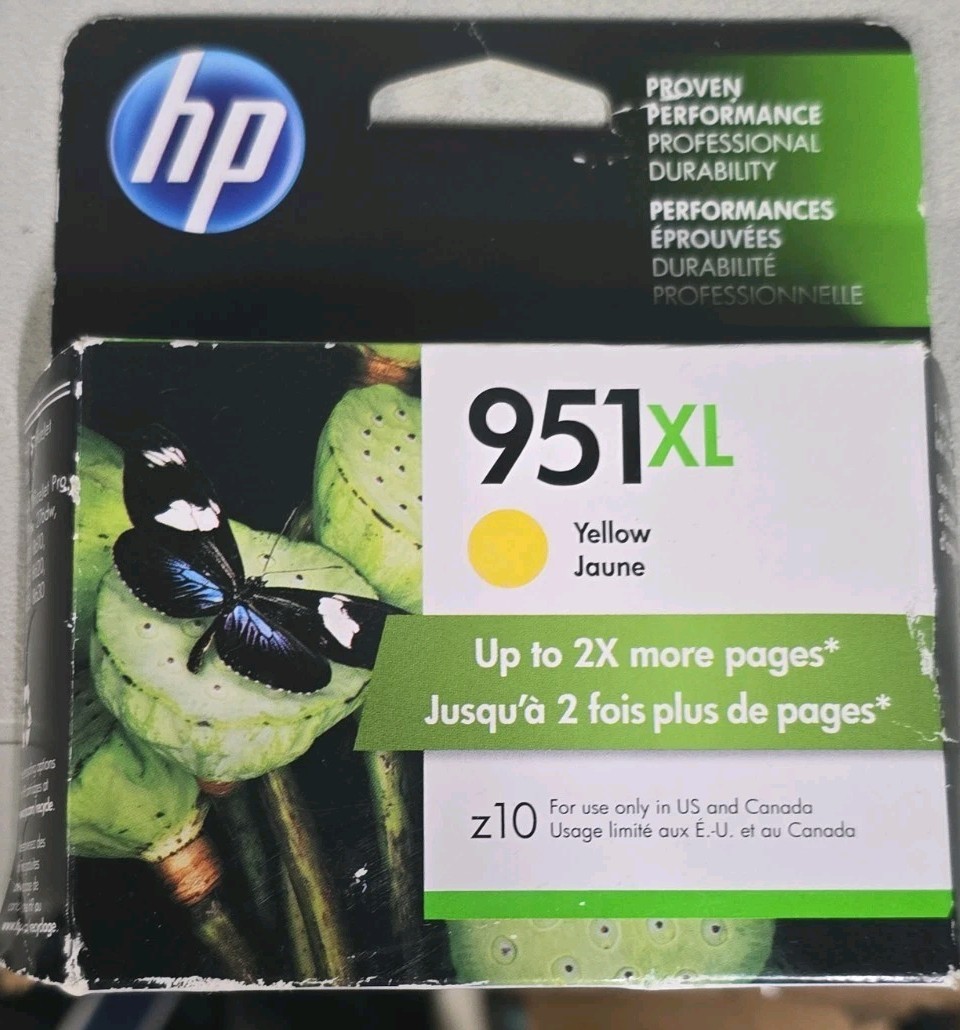 Original HP 951XL Yellow Ink Cartridge CN048AN Dated 2020 New