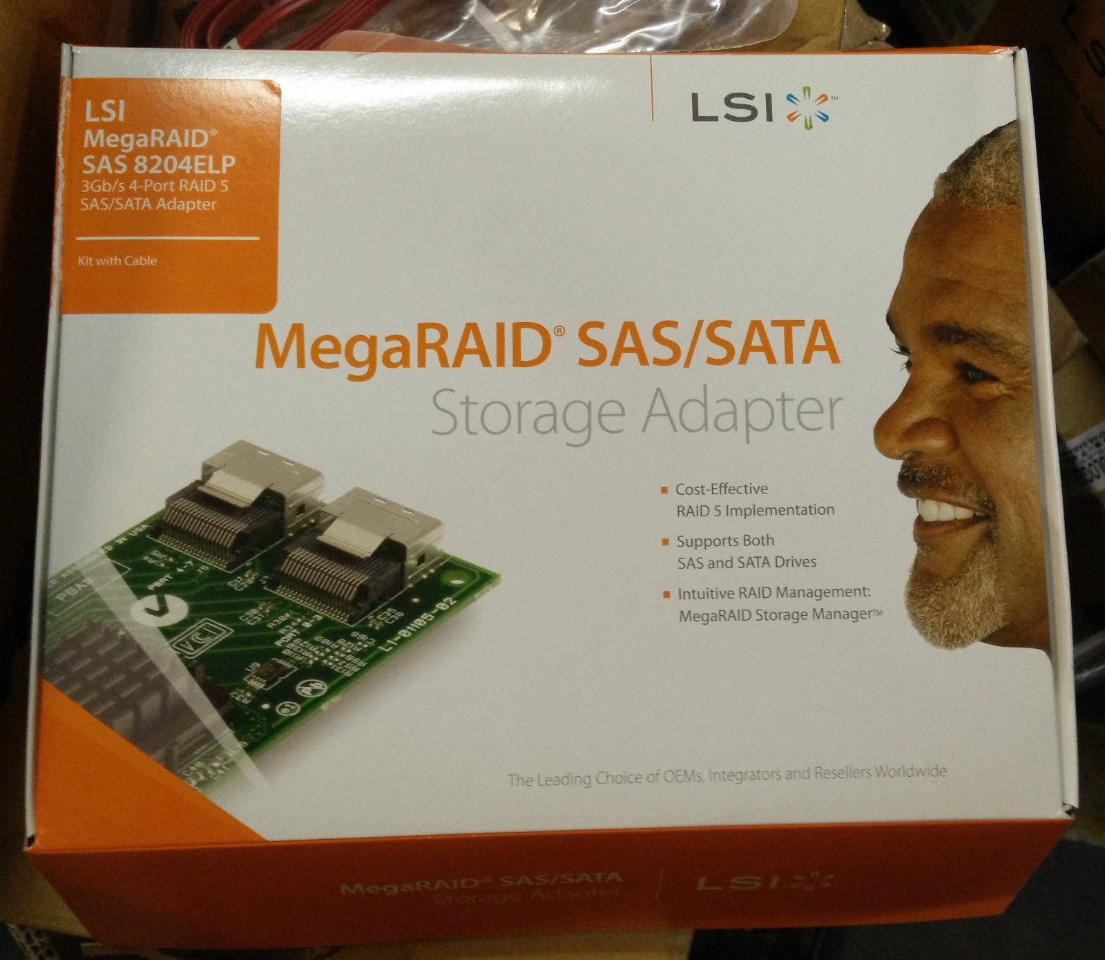 5x LSI Logic MegaRAID SAS 8204ELP 3Gb/s PCI-e RAID Controller Card - NEW in Box