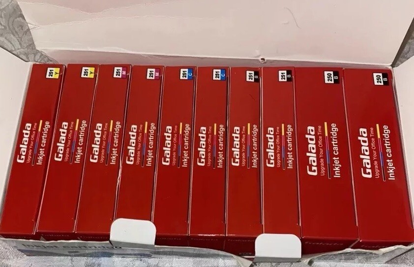 Galada C-PGI 250xl  - C-CLI 251xl  - Ink Cartridges 10 Pack