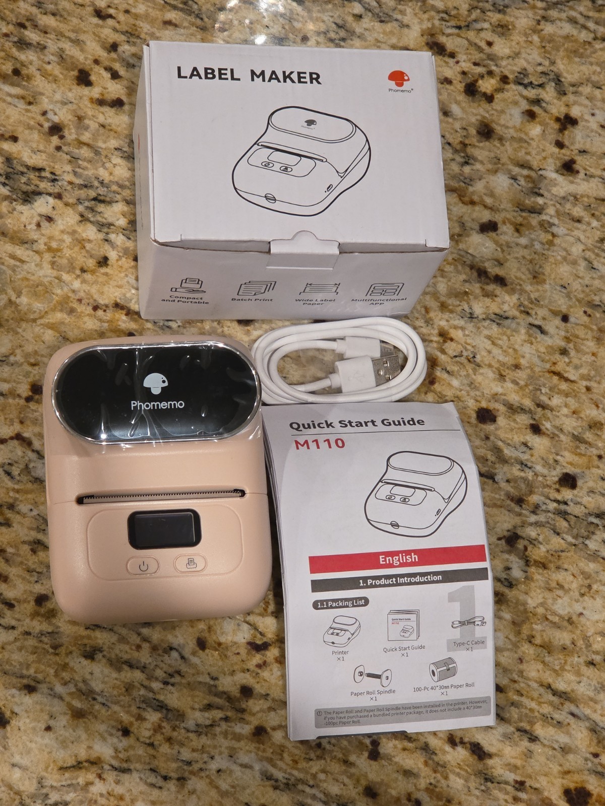 Phomemo M110 Bluetooth Label Maker Portable Wireless Barcode Thermal Printer NEW