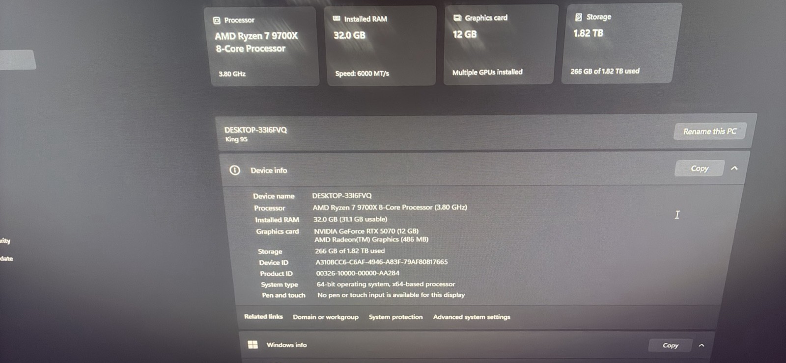 Gaming pc has a 5070 it’s in great condition