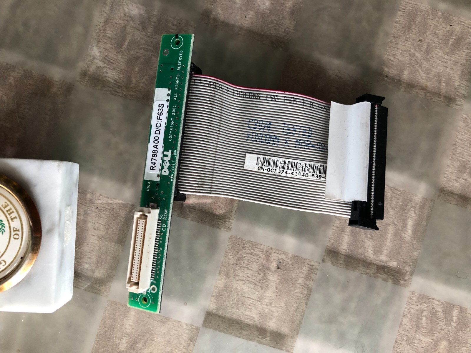 Dell R4798 Poweredge 1850 1950 CD Interposer Board & Cable DY406 MD419