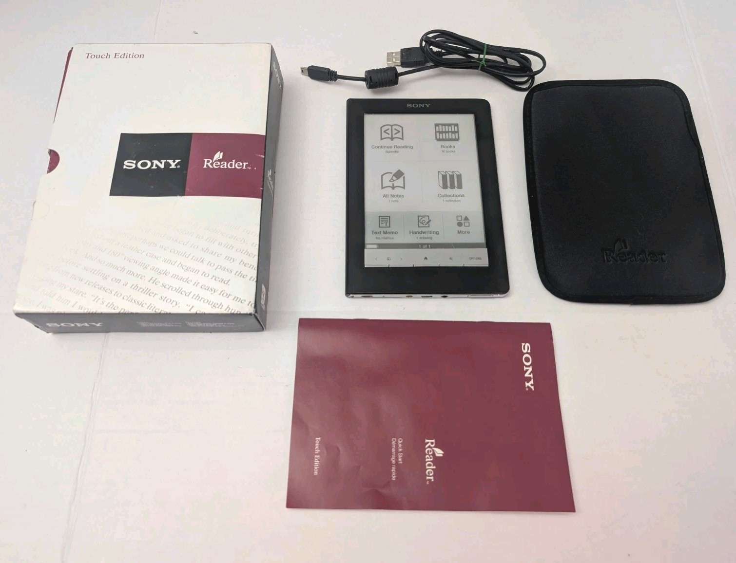 Sony Reader Touch Edition Digital PRS-600 6" Display Bundle