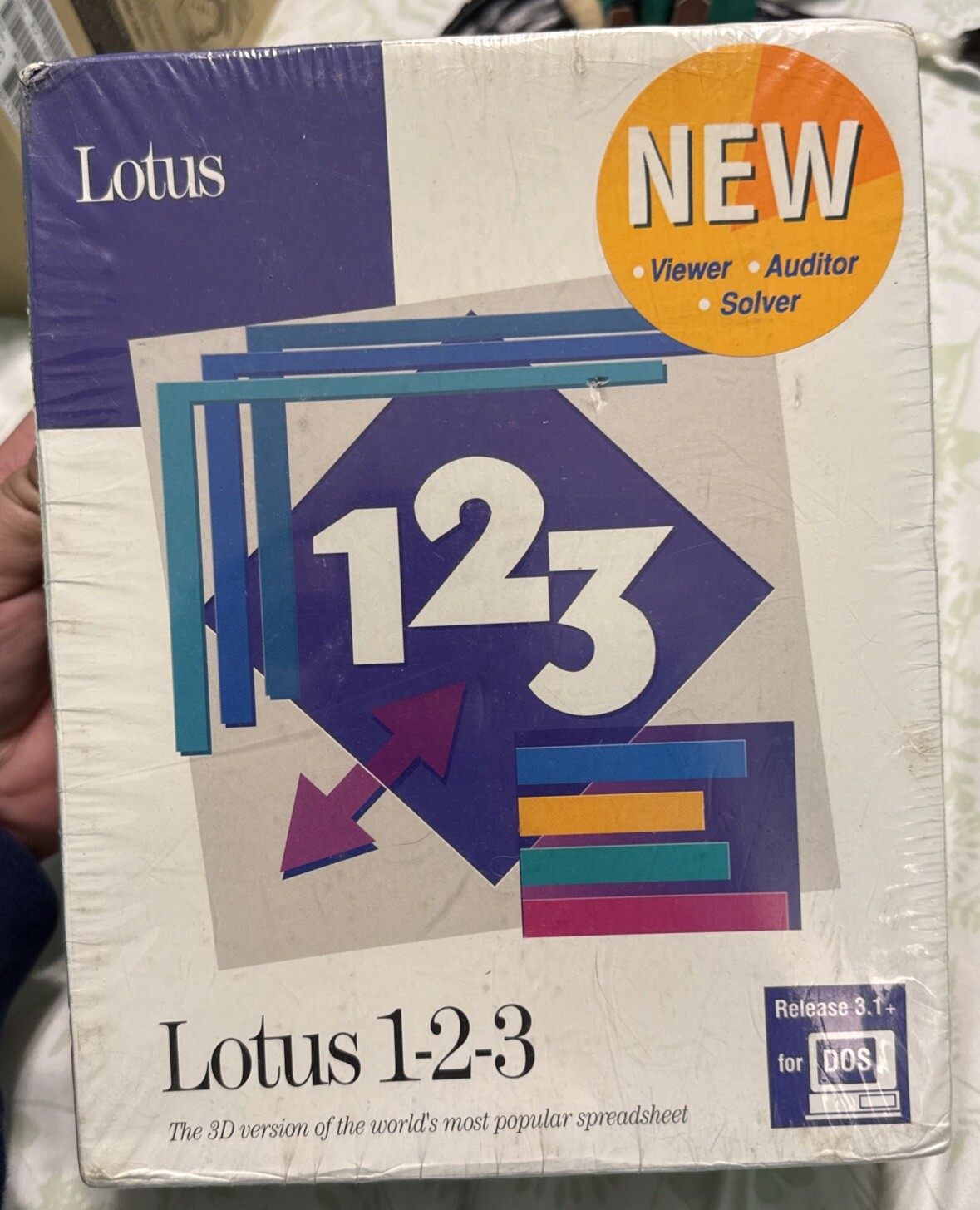 Vtg  1991 Lotus 1-2-3 Software Release 3.1+ for DOS  3.5" Floppy New Sealed Nos