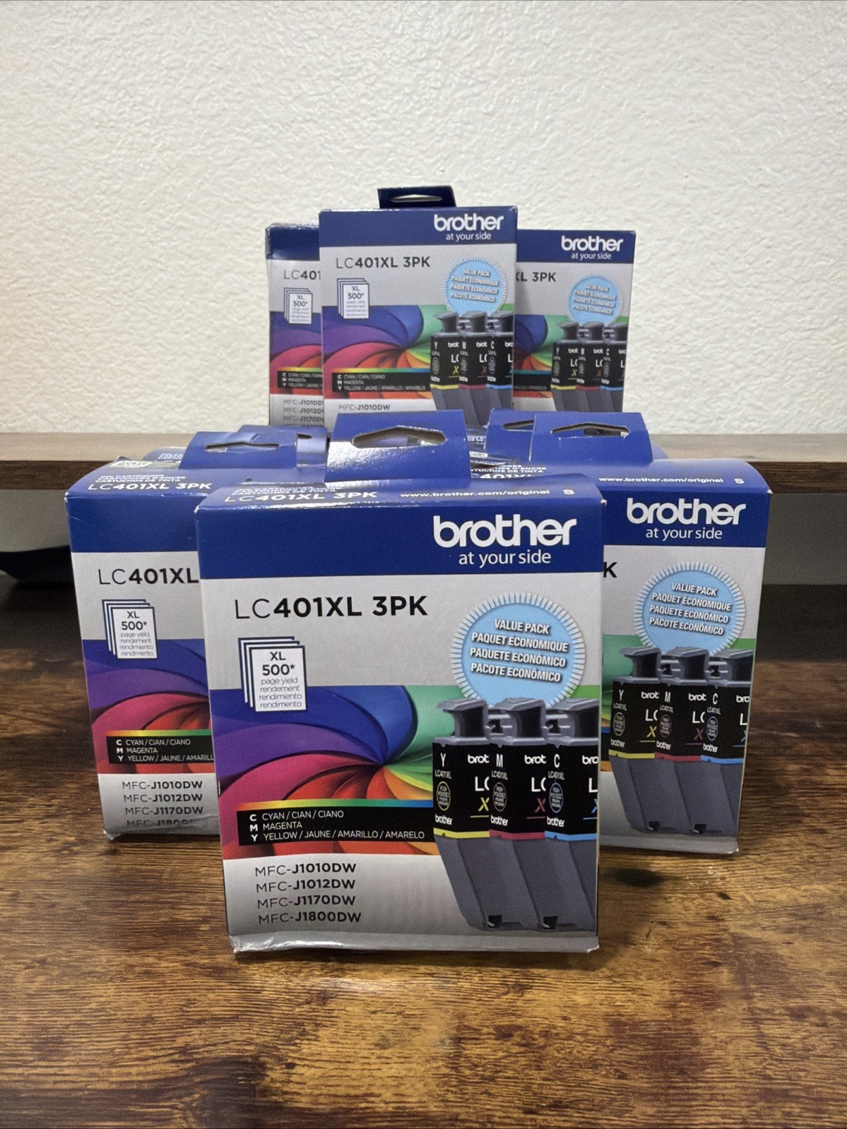 Genuine Brother 3-Pack Ink Cartridges LC401XL Color (C/M/Y)   Exp: 02/2029